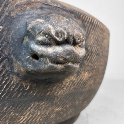 Antiek Aardewerken Tuinornament, Edo Periode, Japan.