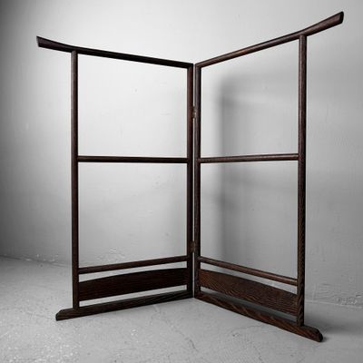 Kleine Opvouwbare Houten Ikō, Decoratieve Hanger, jaren '70.