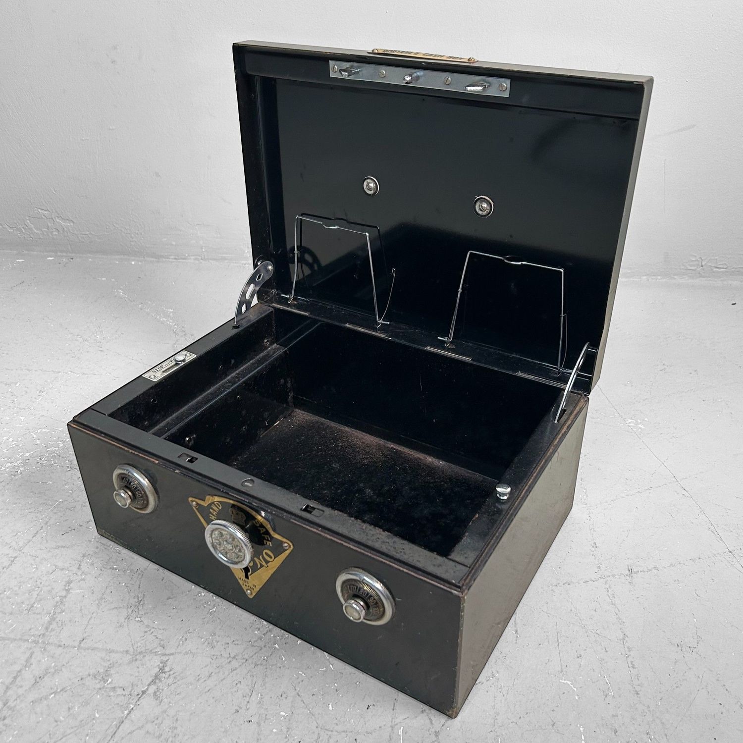 Vintage Japanese Metal Money Safe, Misono, Shōwa period.