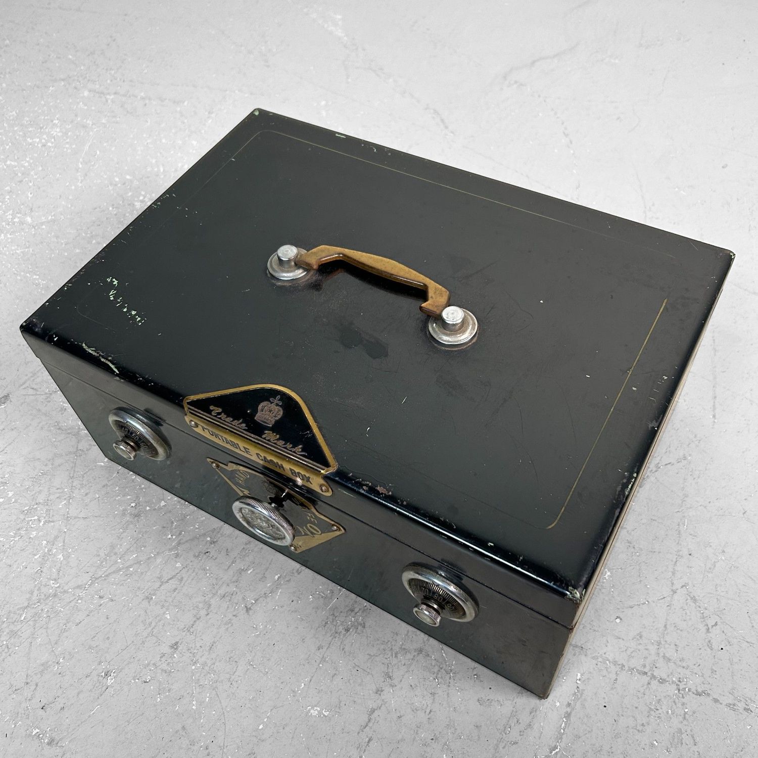 Vintage Japanese Metal Money Safe, Misono, Shōwa period.