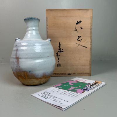 Hagi Yaki Ikebana Bloemenvaas, jaren '60, Japan.