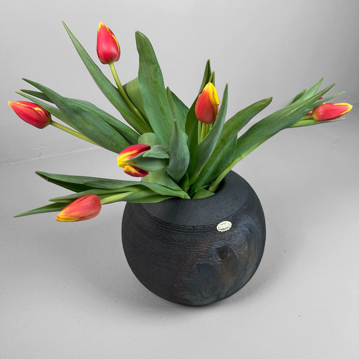 Minimalistische Shigaraki Yaki Ikebana, Japanse Vaas, jaren '70.