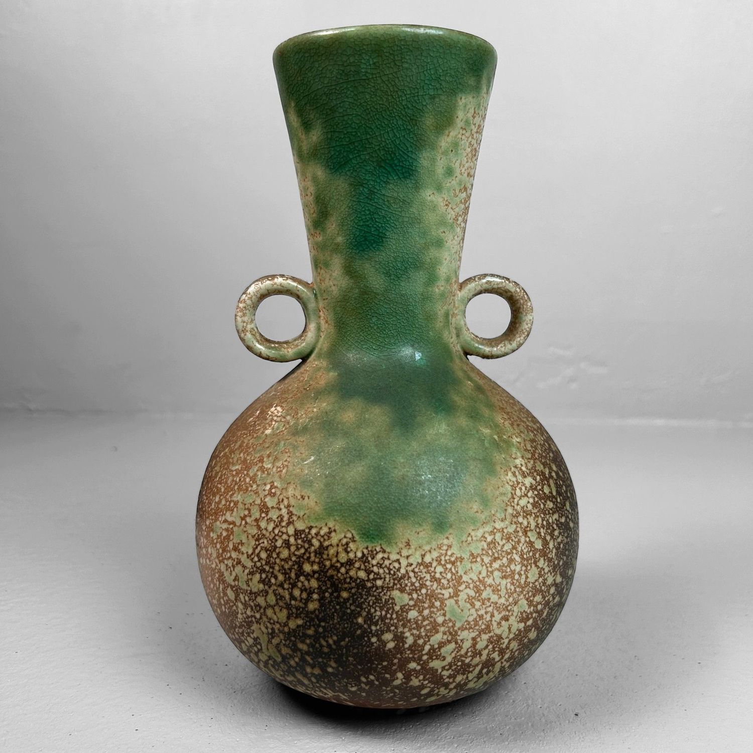 Vintage Aitō Kyoto Ware Ikebana Vase, Japan.