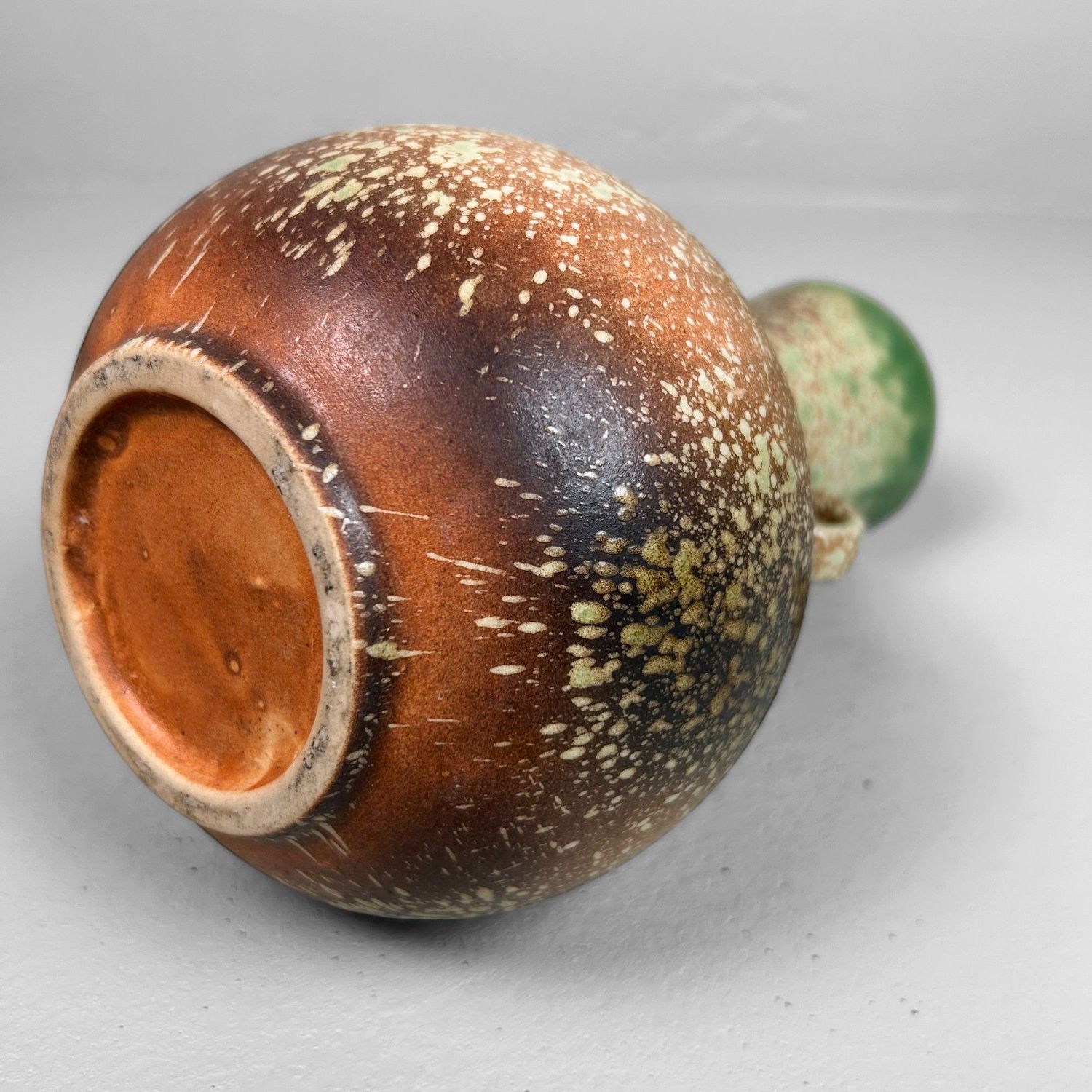 Vintage Aitō Kyoto Ware Ikebana Vase, Japan.