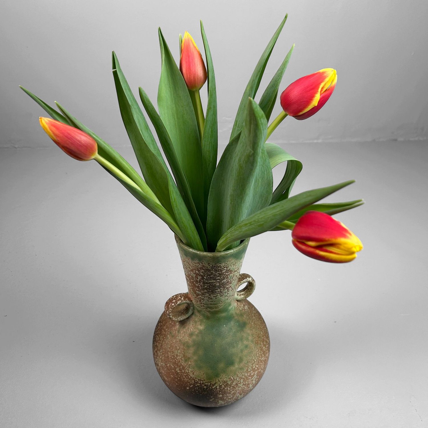 Vintage Aitō Kyoto Ware Ikebana Vase, Japan.