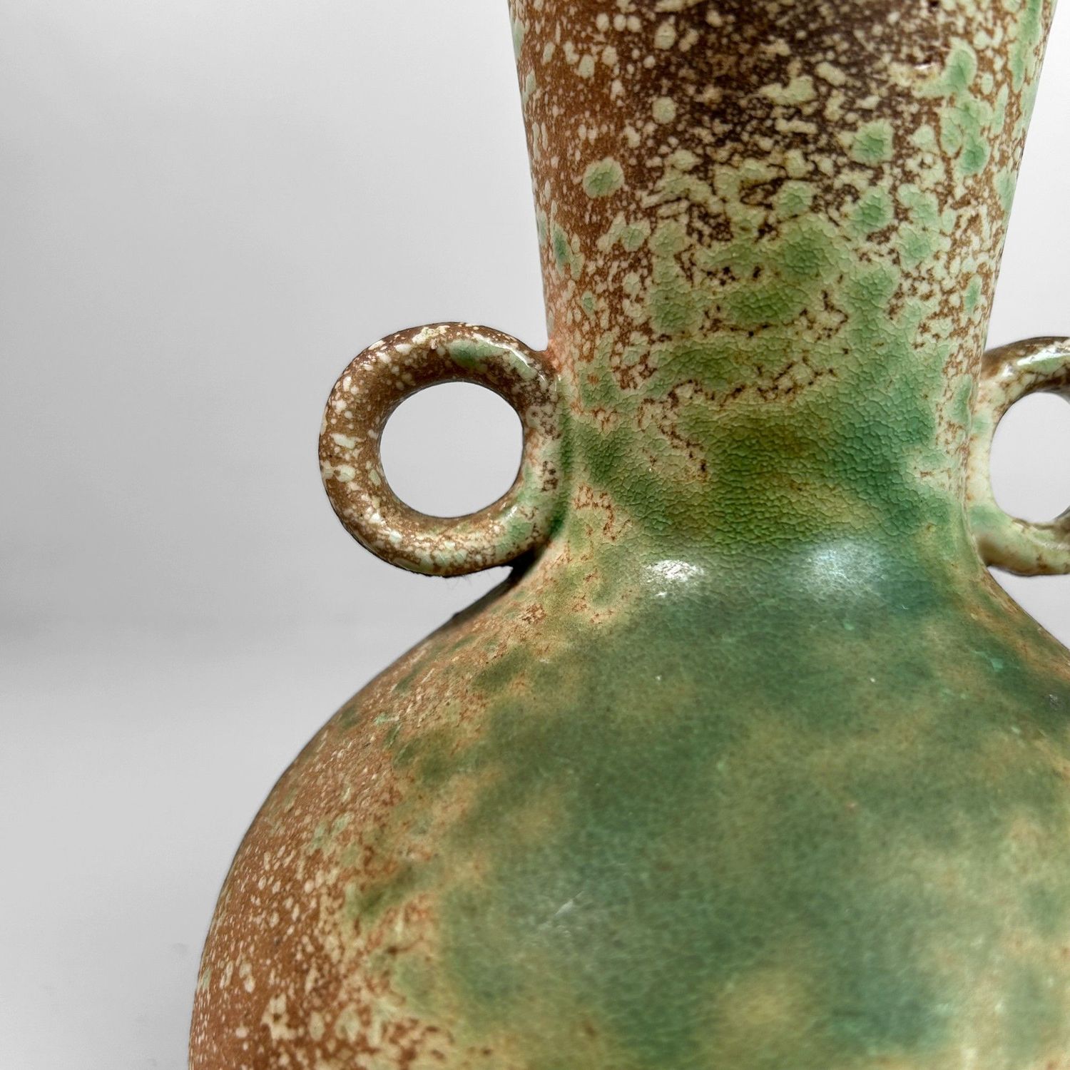 Vintage Aitō Kyoto Ware Ikebana Vase, Japan.