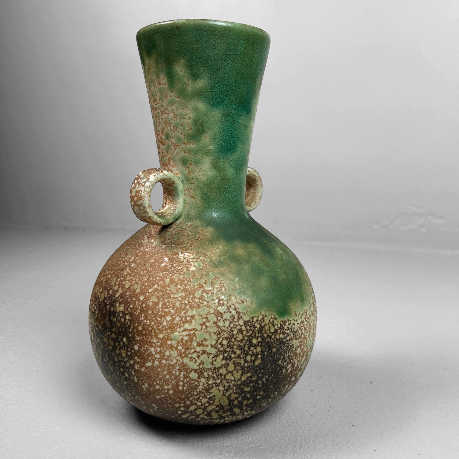 Vintage Aitō Kyoto Ware Ikebana Vase, Japan.