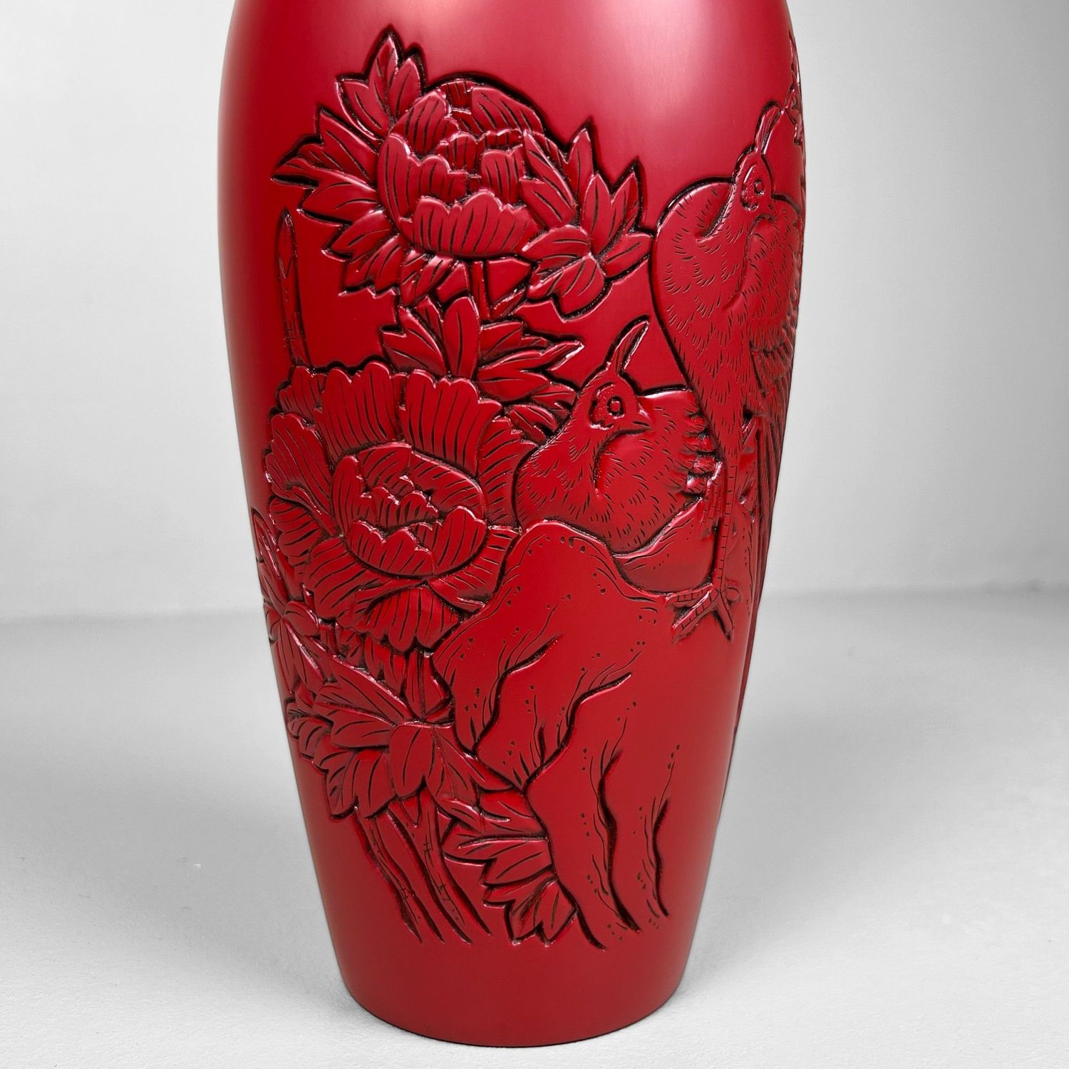 Houten Murakami Lakwerk Houtsnijwerk Ikebana Vaas, Shōwa Periode.