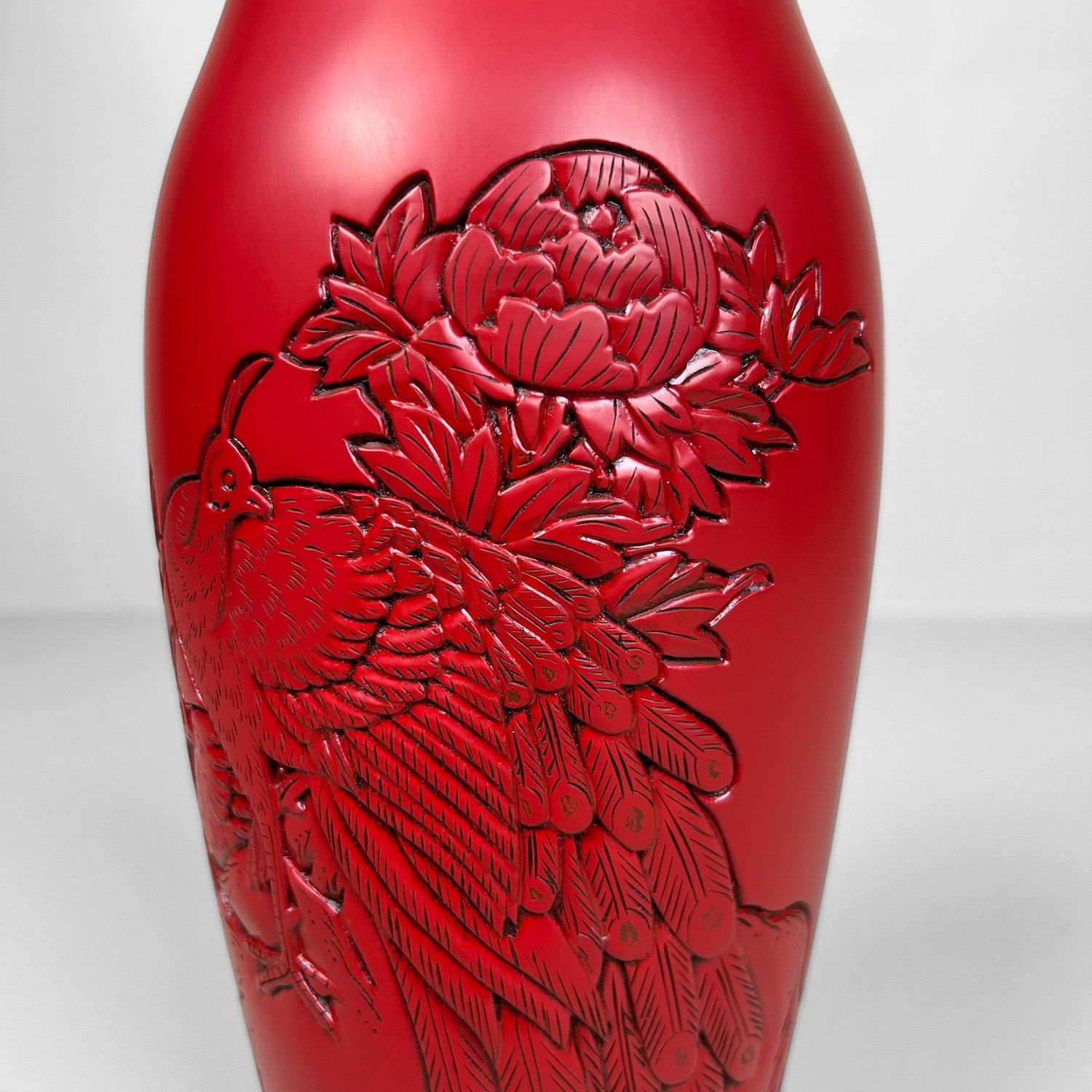 Houten Murakami Lakwerk Houtsnijwerk Ikebana Vaas, Shōwa Periode.