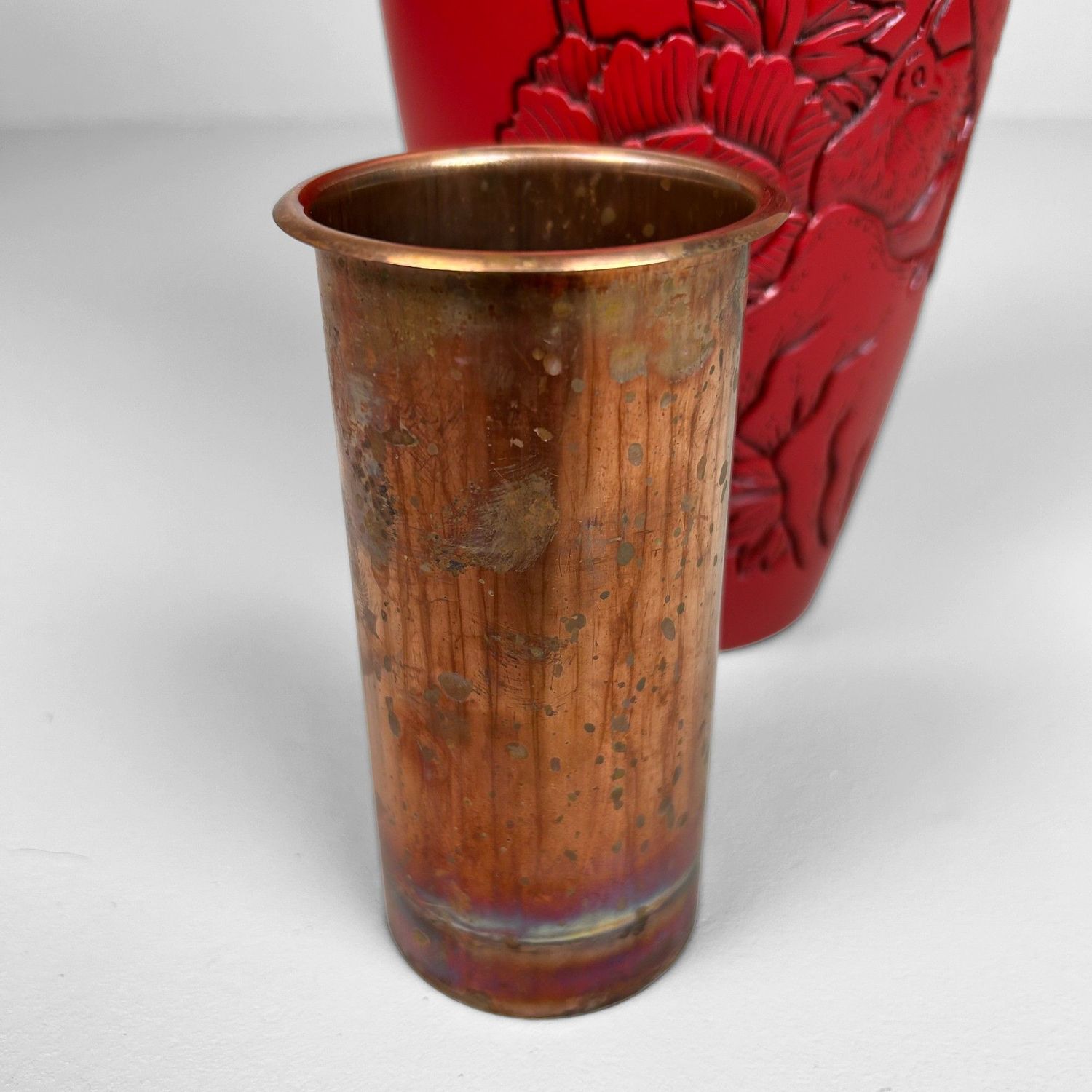 Houten Murakami Lakwerk Houtsnijwerk Ikebana Vaas, Shōwa Periode.