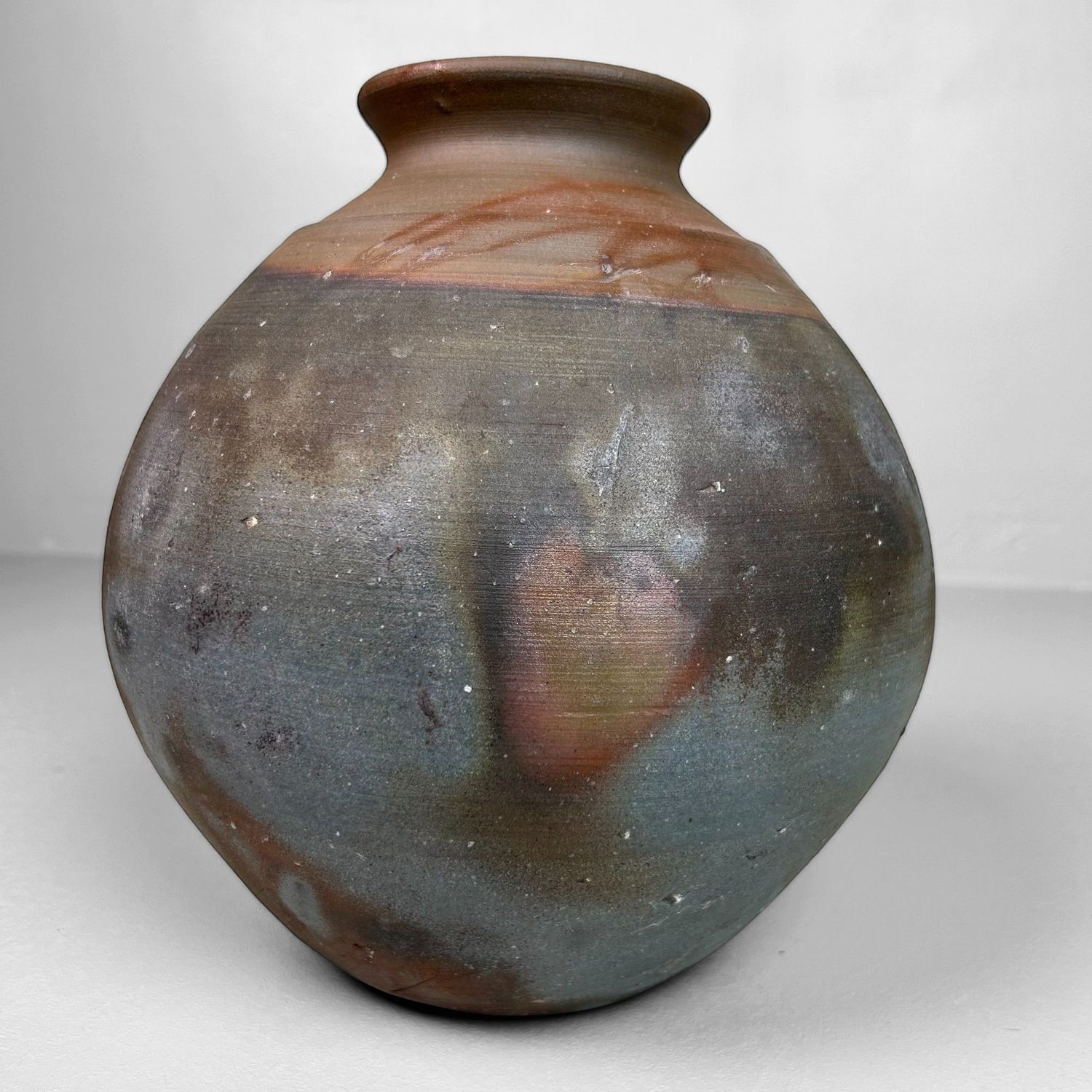 Bizen Ware Ceramic Vase by Manabu Sakakibara, 1950s.