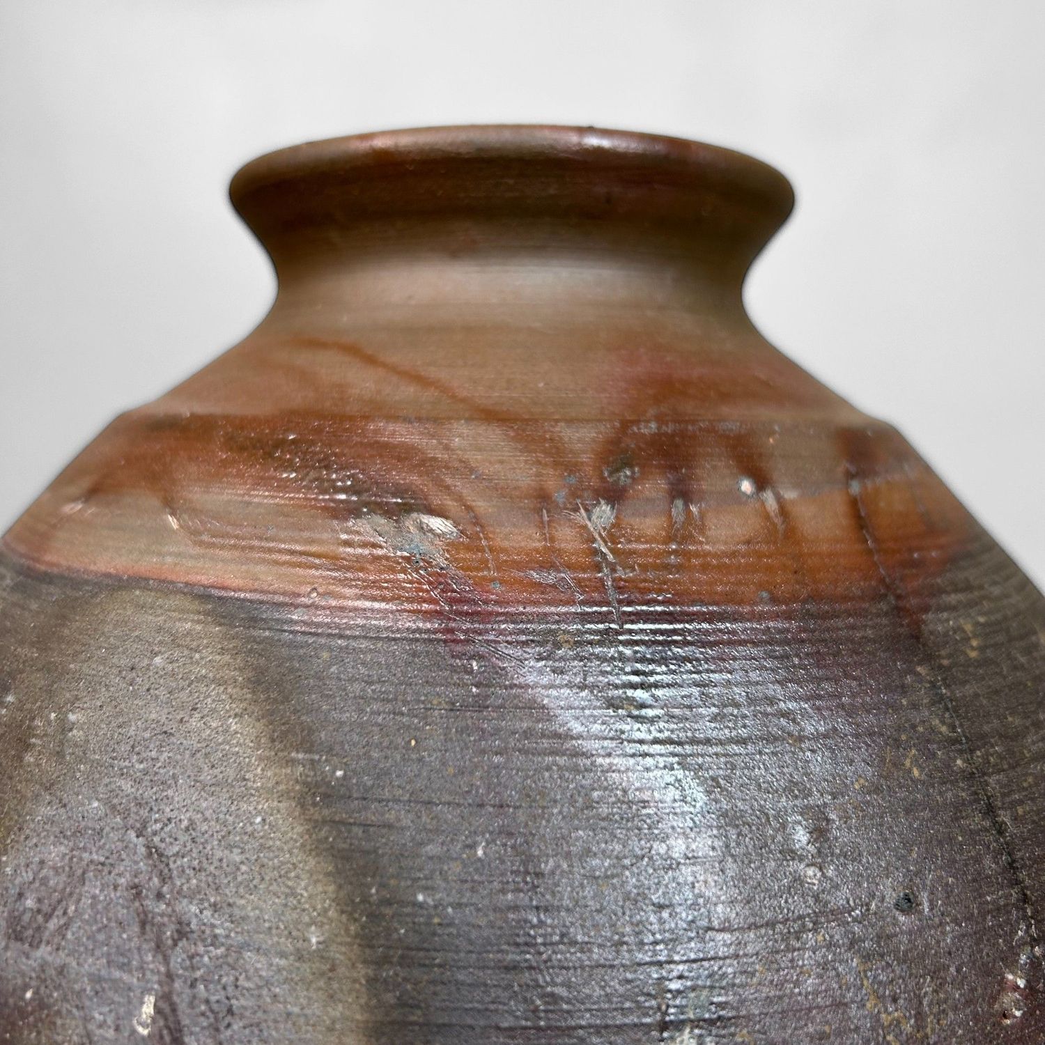 Bizen Ware Keramieken Vaas door Manabu Sakakibara, jaren '50.