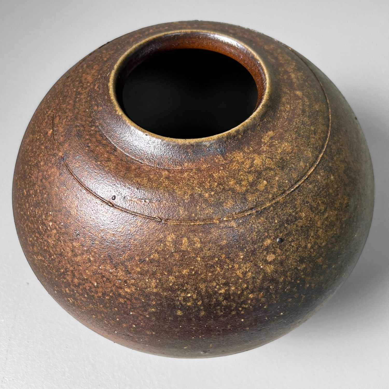 Authentic Bizen Ikebana Vase, Japan, 1960s.
