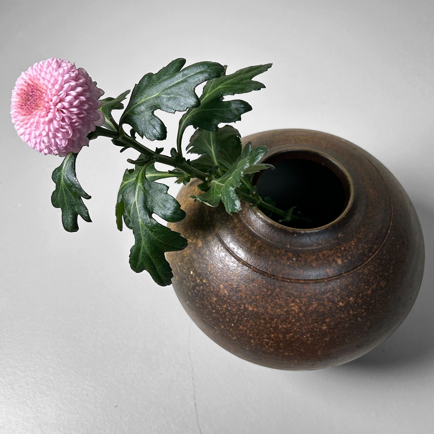 Authentic Bizen Ikebana Vase, Japan, 1960s.