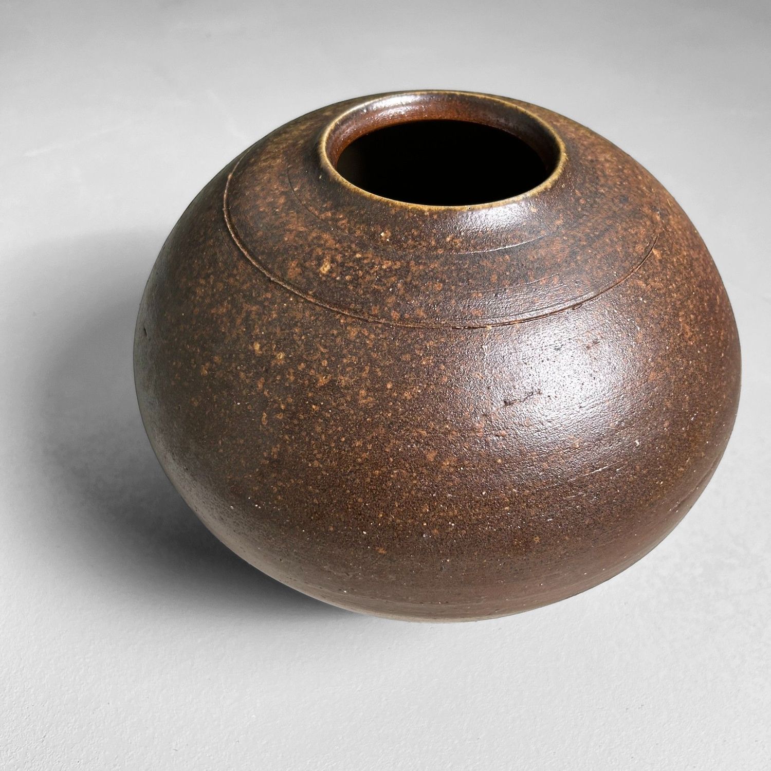 Authentic Bizen Ikebana Vase, Japan, 1960s.