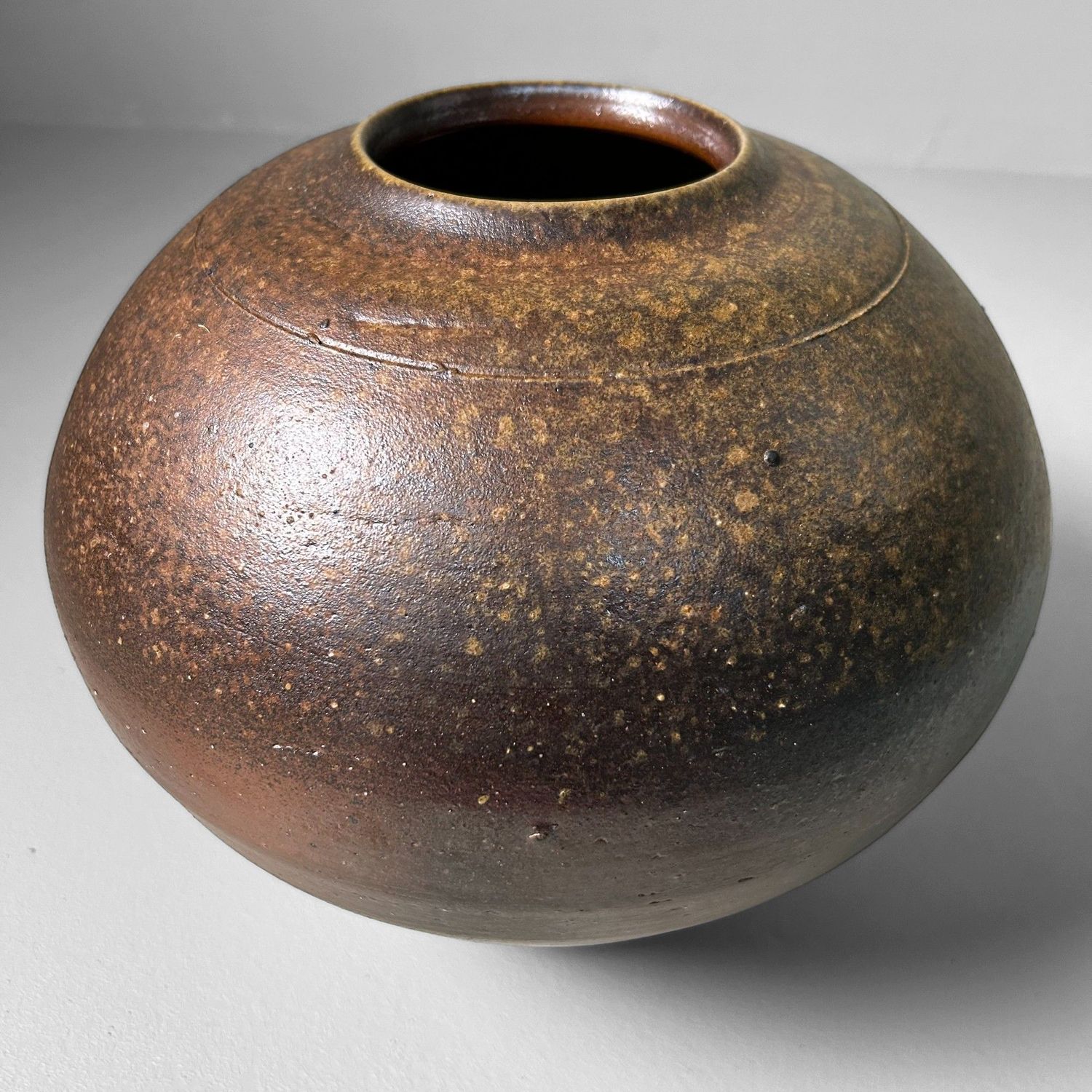 Authentic Bizen Ikebana Vase, Japan, 1960s.