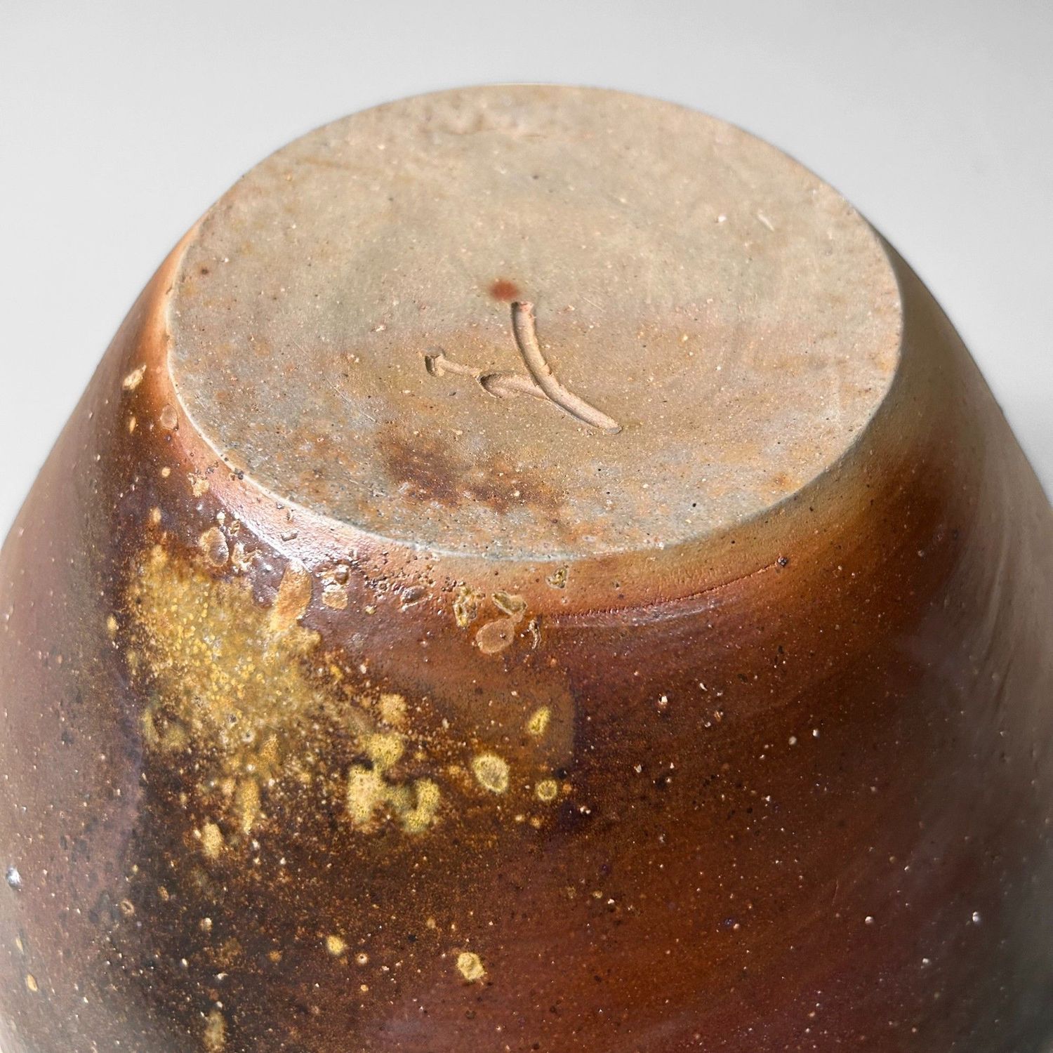 Authentic Bizen Ikebana Vase, Japan, 1960s.
