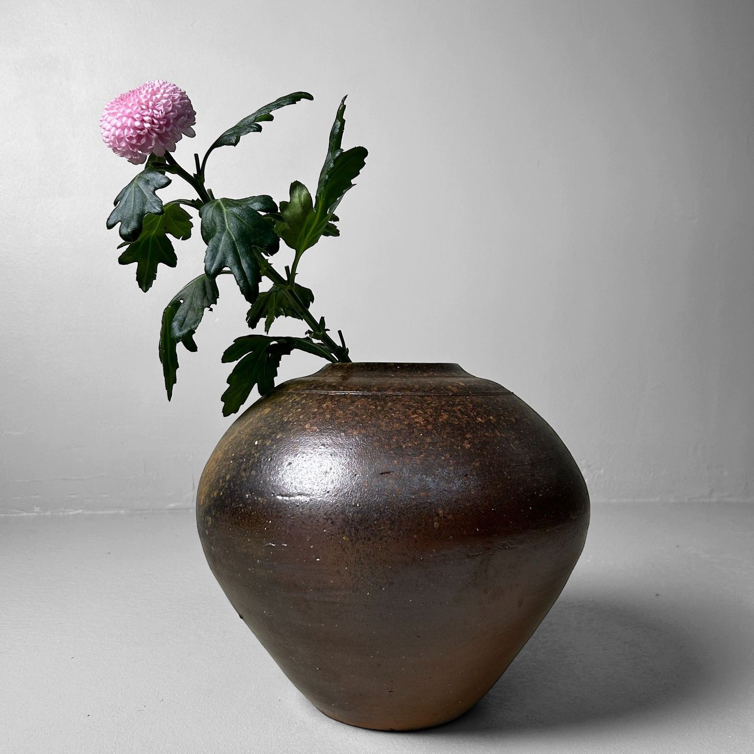 Authentic Bizen Ikebana Vase, Japan, 1960s.
