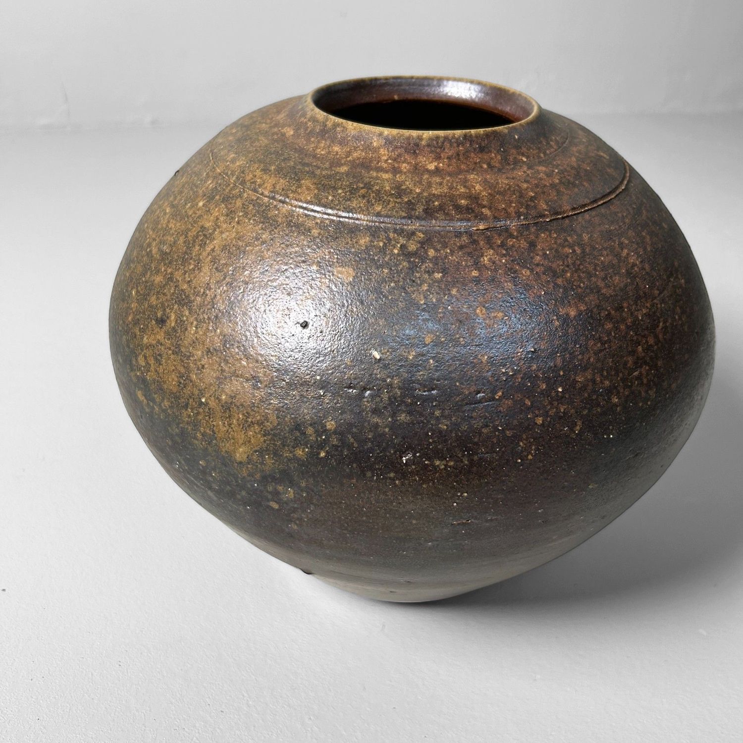 Authentic Bizen Ikebana Vase, Japan, 1960s.