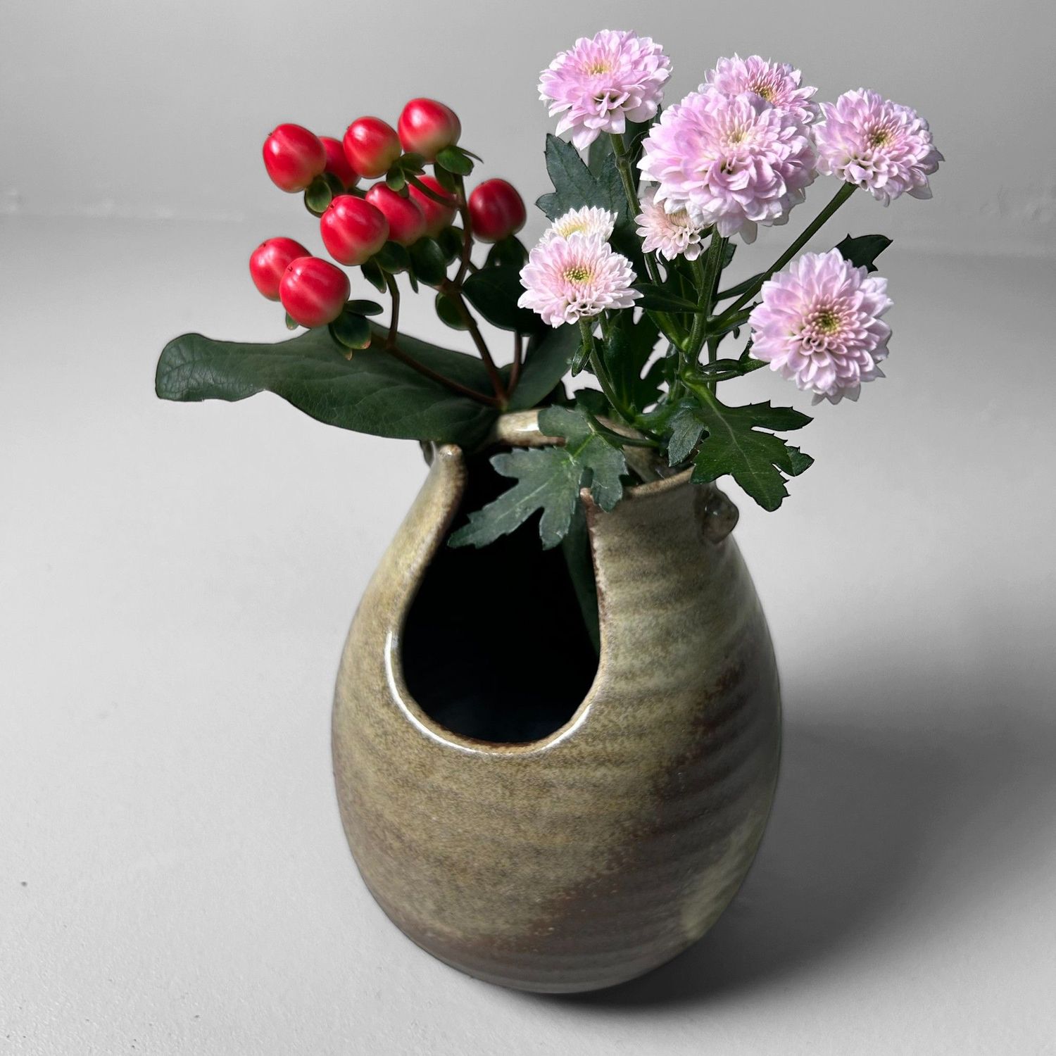 Mino Iga Ware, Ikebana, Japanse Bloemenvaas, jaren '70.