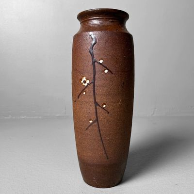 Vintage Kotobuki Ikebana, Japanese Flower Vase, Suzuka-Yaki.
