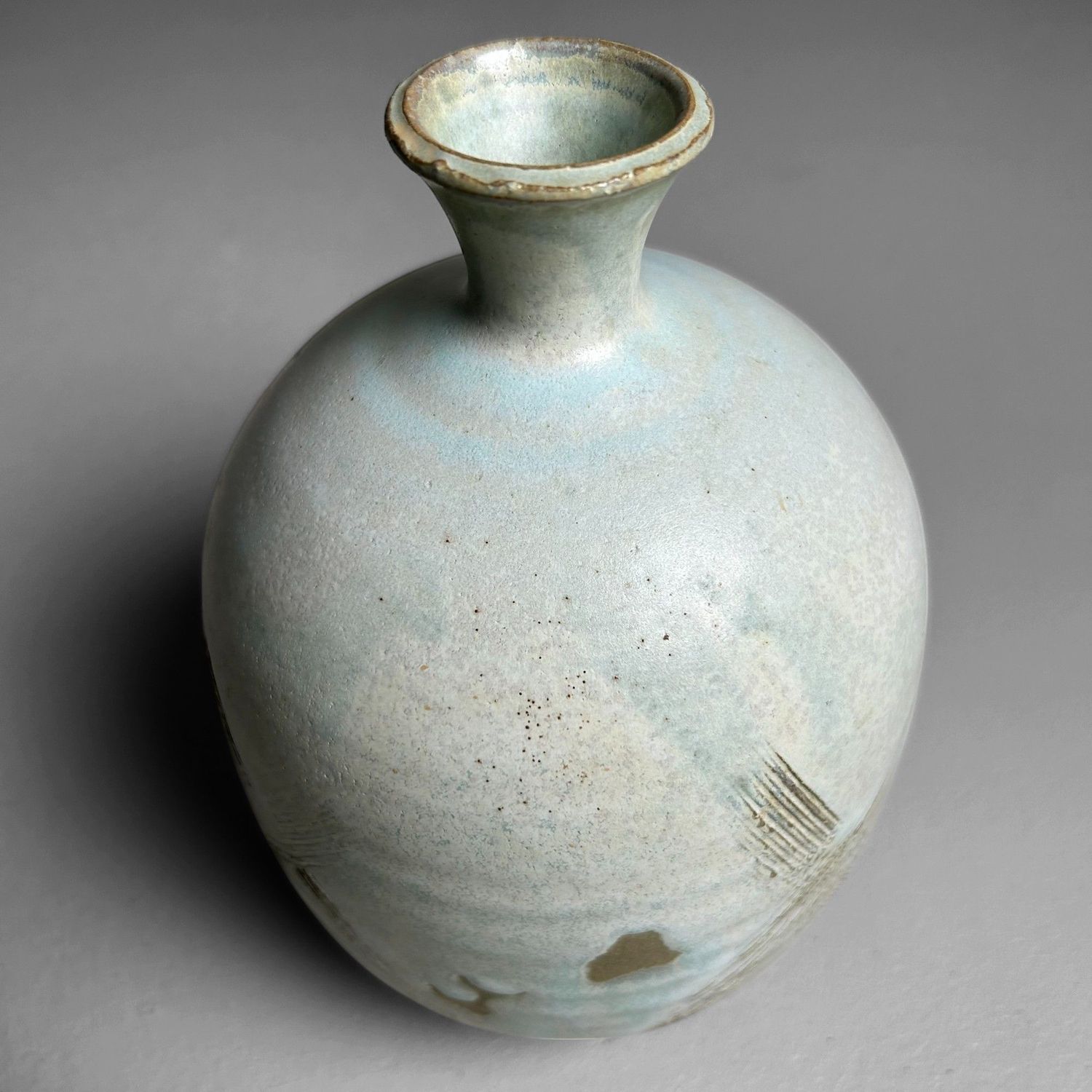 Japanse Ikebana Bloemenvaas, Shinjō Tōzan-yaki, jaren '70.