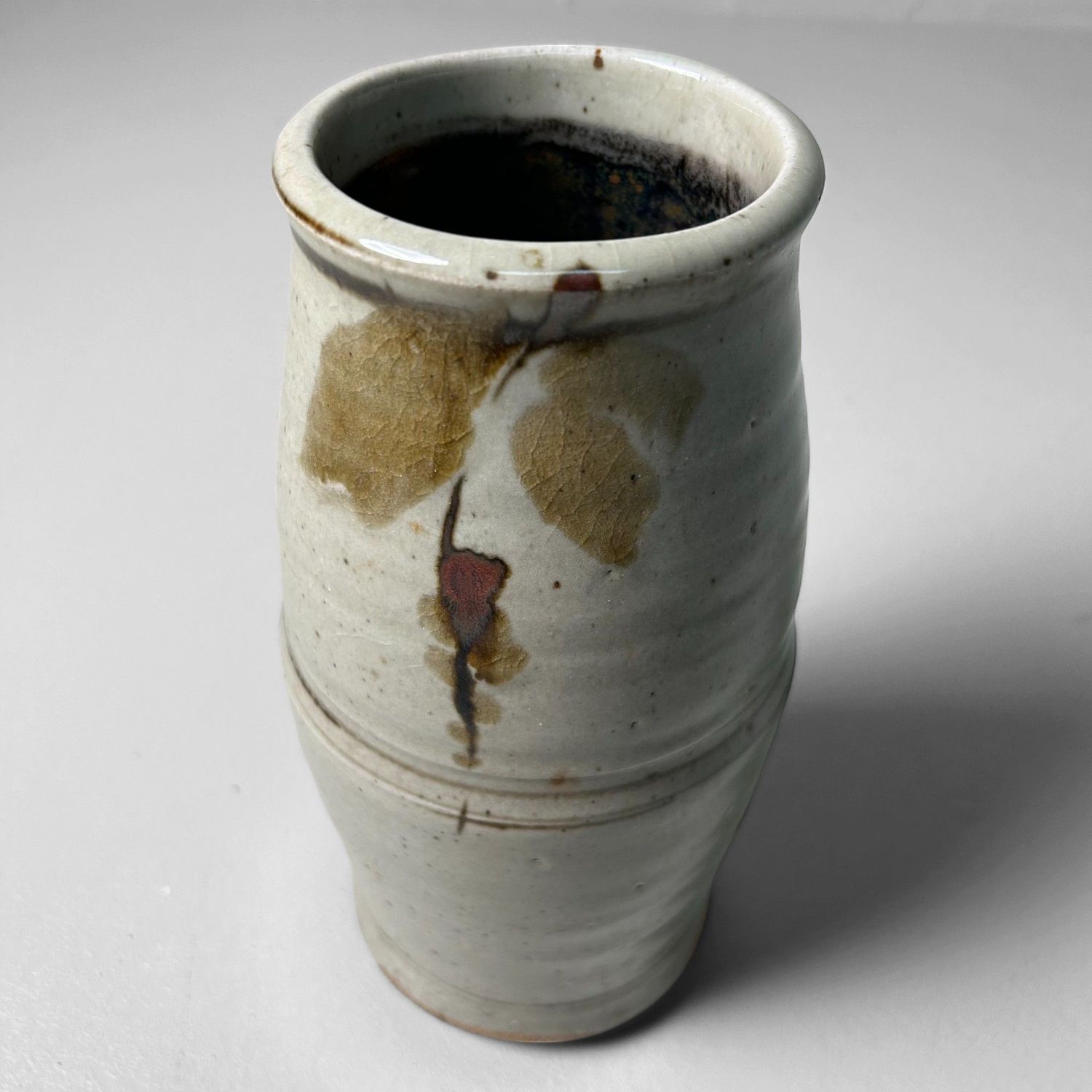 Stunning Handmade Japanese Ikebana Vase – Mashiko Studio Pottery, 1960s.