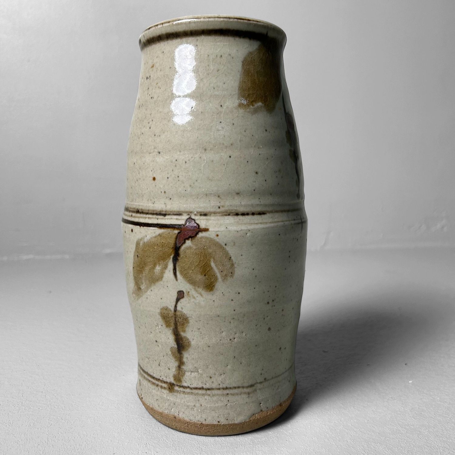 Stunning Handmade Japanese Ikebana Vase – Mashiko Studio Pottery, 1960s.