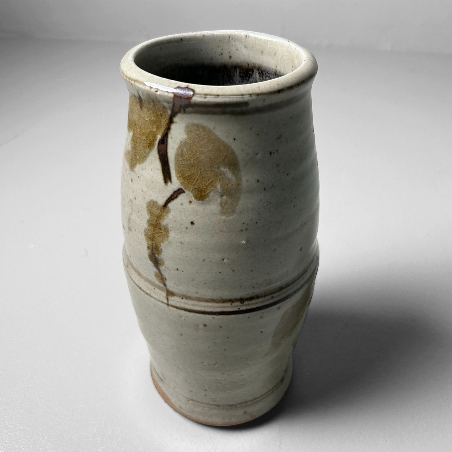 Stunning Handmade Japanese Ikebana Vase – Mashiko Studio Pottery, 1960s.