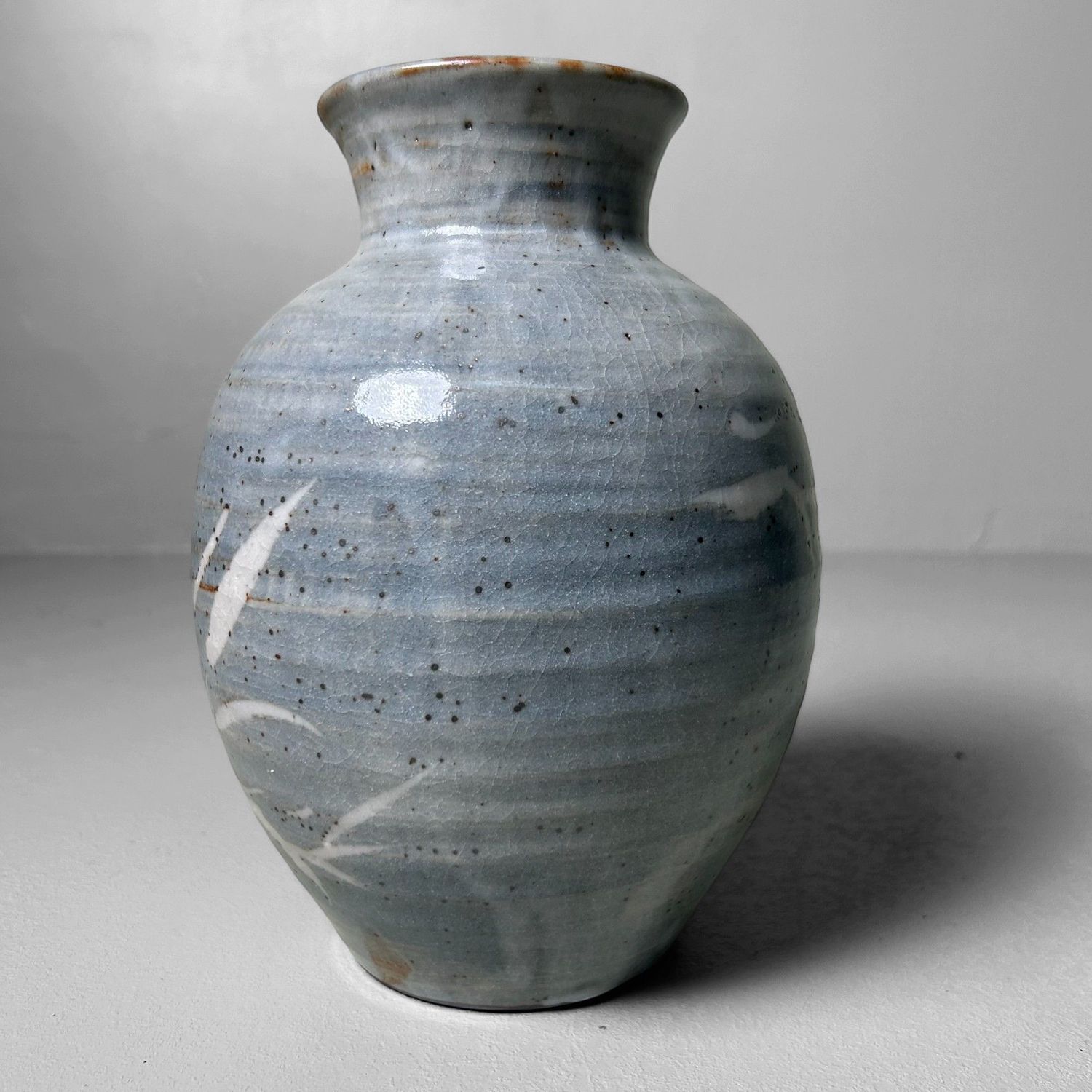 Vintage Mino Ware Vaas 'Bamboe', Kikyoya Kiln, jaren '60.