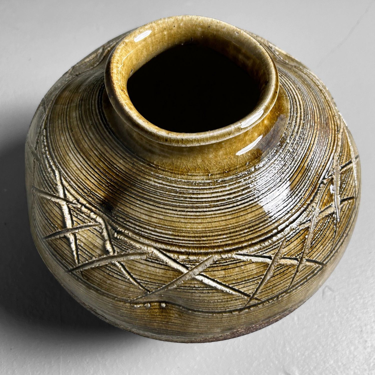 Decoratieve Japanse Ikebana Bloemenvaas, Shigaraki, jaren '80.