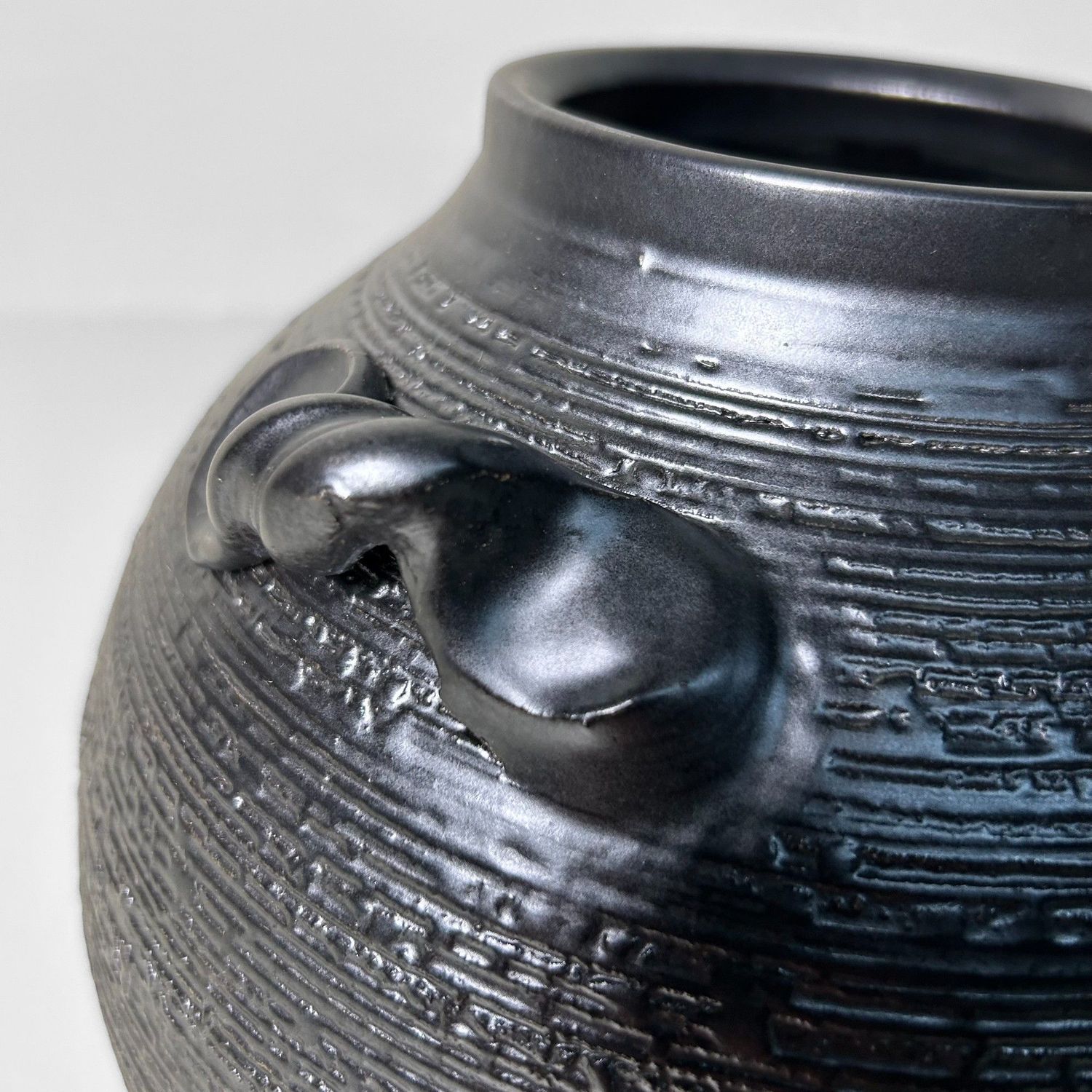 Unieke Japanse Ikebana Bloemenvaas, Shigaraki Ware, Jaren '70.