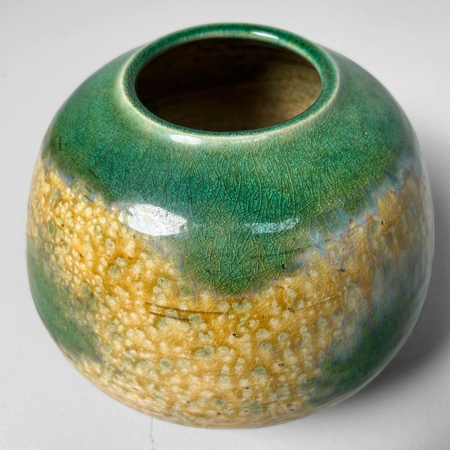 Japanse Vintage Ikebana Bloemenvaas, Kiseto Ware, jaren '70.