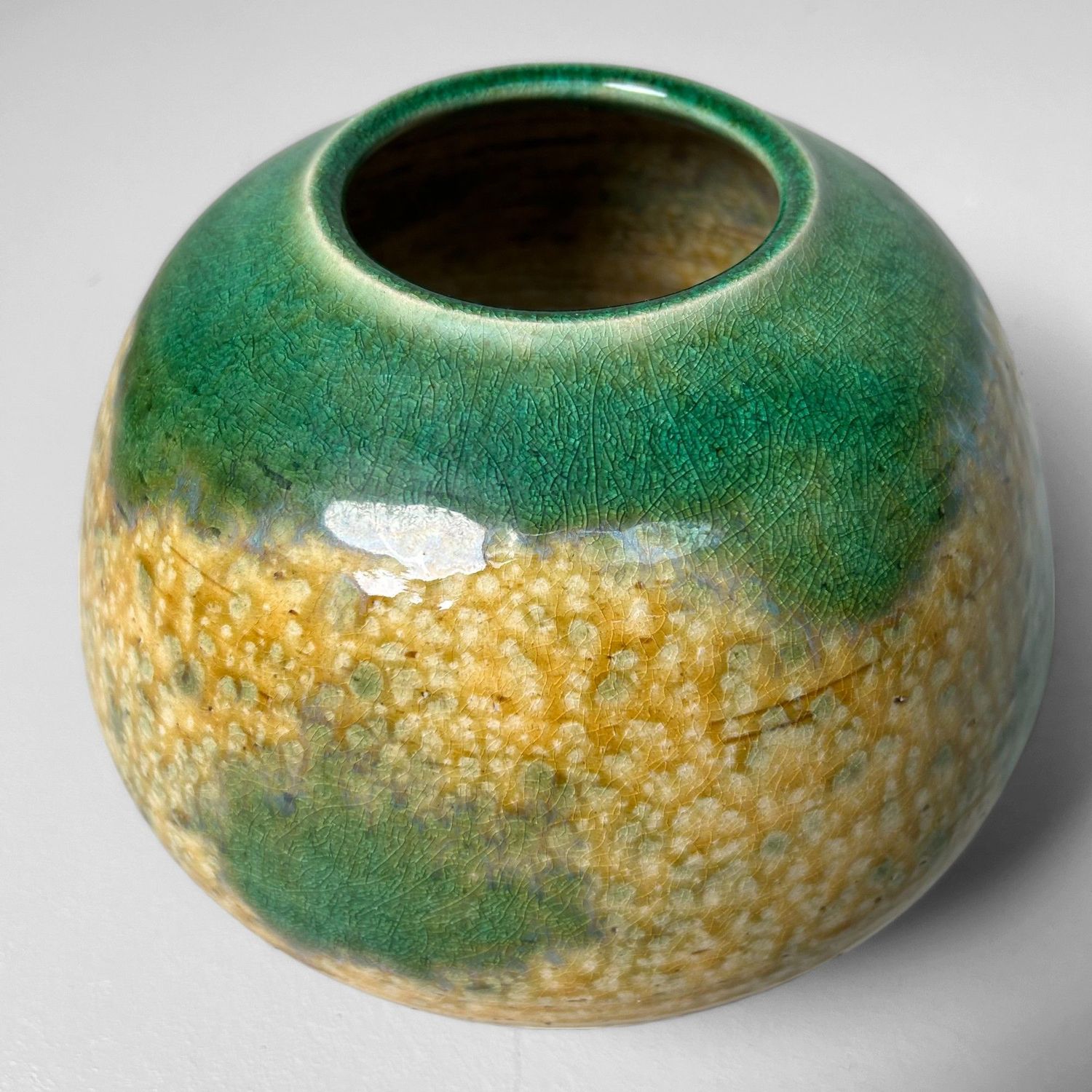 Japanse Vintage Ikebana Bloemenvaas, Kiseto Ware, jaren '70.