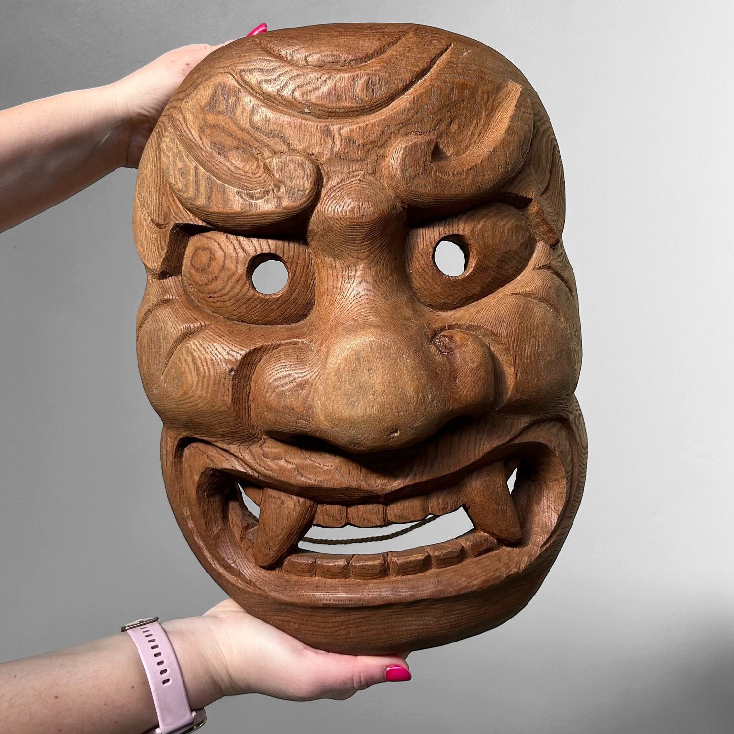 Houten Kijin-kei Oni Masker, Vroege Shōwa, Japan.