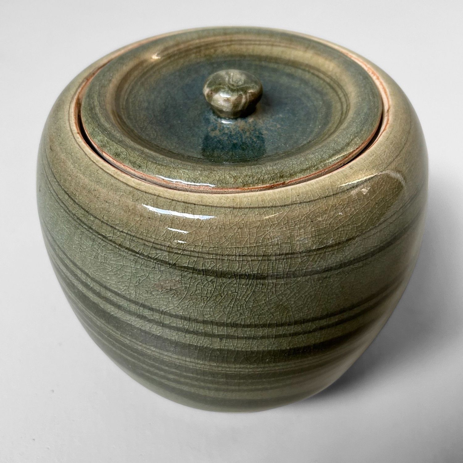 Mizusashi, Japanese Water Jar for Tea Ceremony, Noma Gazan, 1960s.