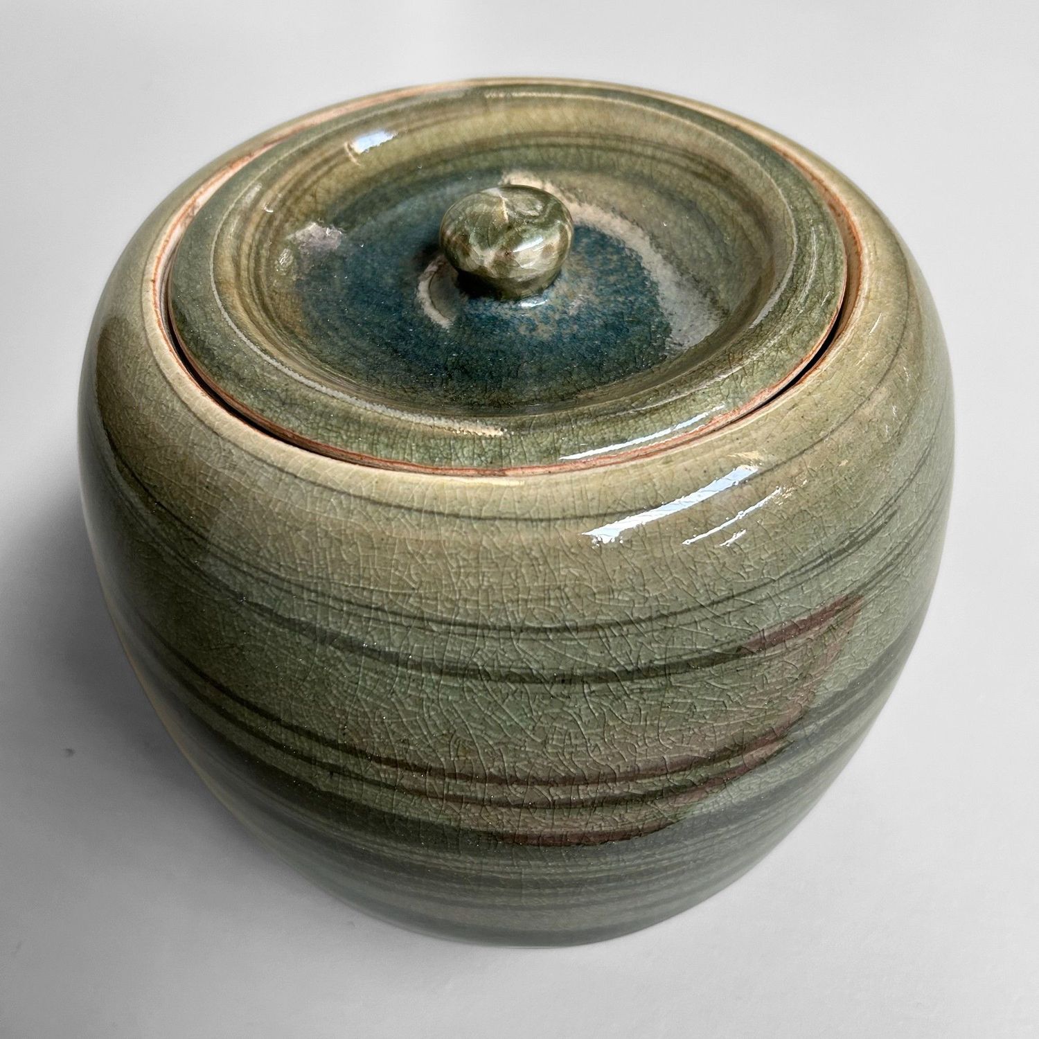 Mizusashi, Japanese Water Jar for Tea Ceremony, Noma Gazan, 1960s.