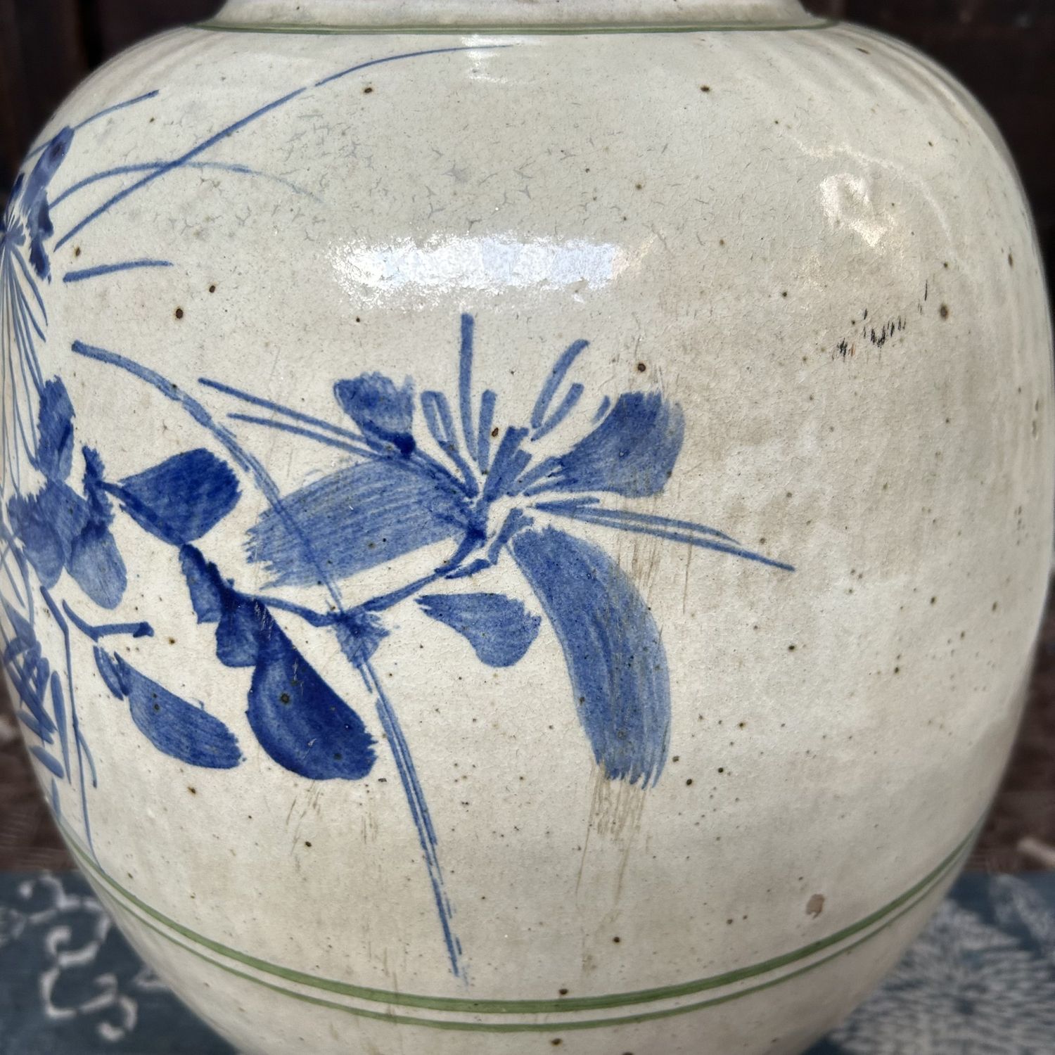 Stylish Antique Japanese Ikebana Vase, Meiji Period. Stylish Antique Japanese Ikebana Vase, Meiji Period.