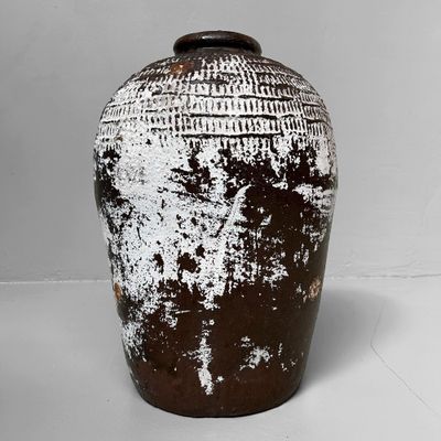 Antieke Tokoname (常滑) Tsubo Kruik, Meiji-periode, Japan.