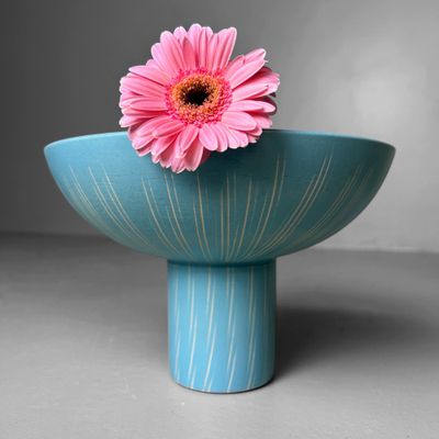 ​Japanse Keramieken Ikebana Bloemenvaas, Omiya Tōuen, jaren ’60.