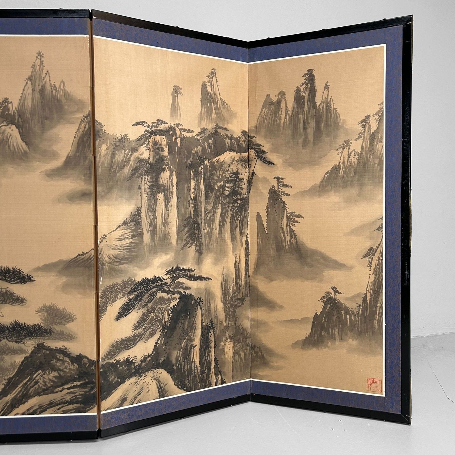 ​Japanse Byōbu, Kamerscherm met Berglandschap, Jaren '50.