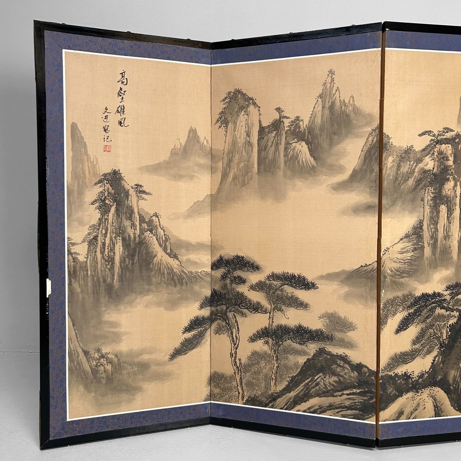 ​Japanse Byōbu, Kamerscherm met Berglandschap, Jaren '50.