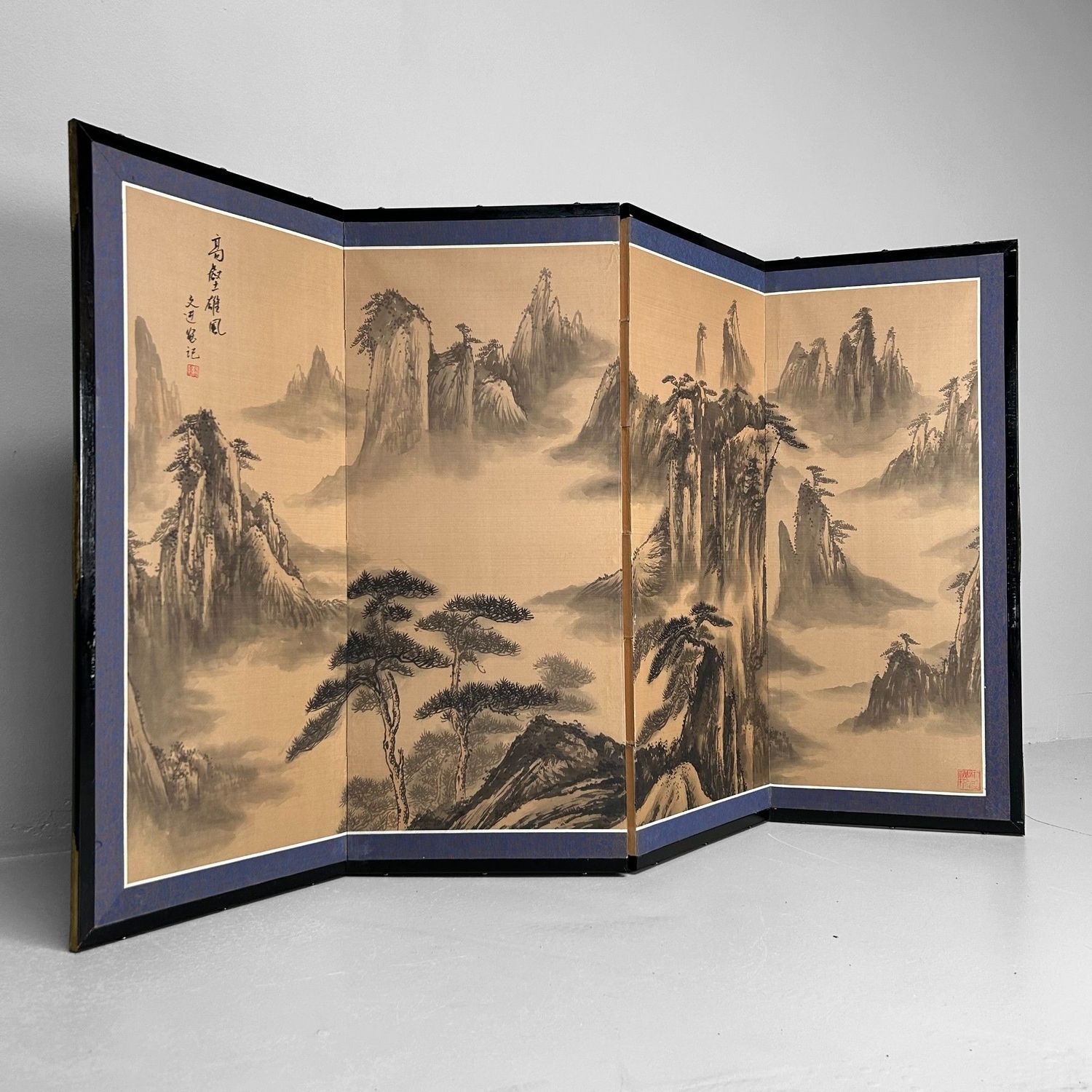 ​Japanse Byōbu, Kamerscherm met Berglandschap, Jaren '50.