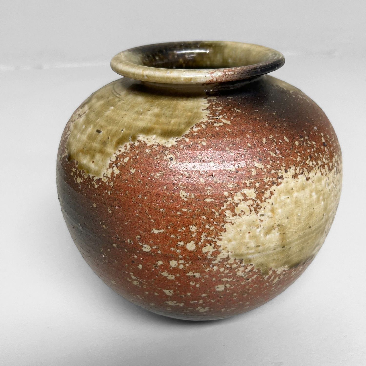 Vintage Shigaraki Ikebana Bloemenvaas, Japan.