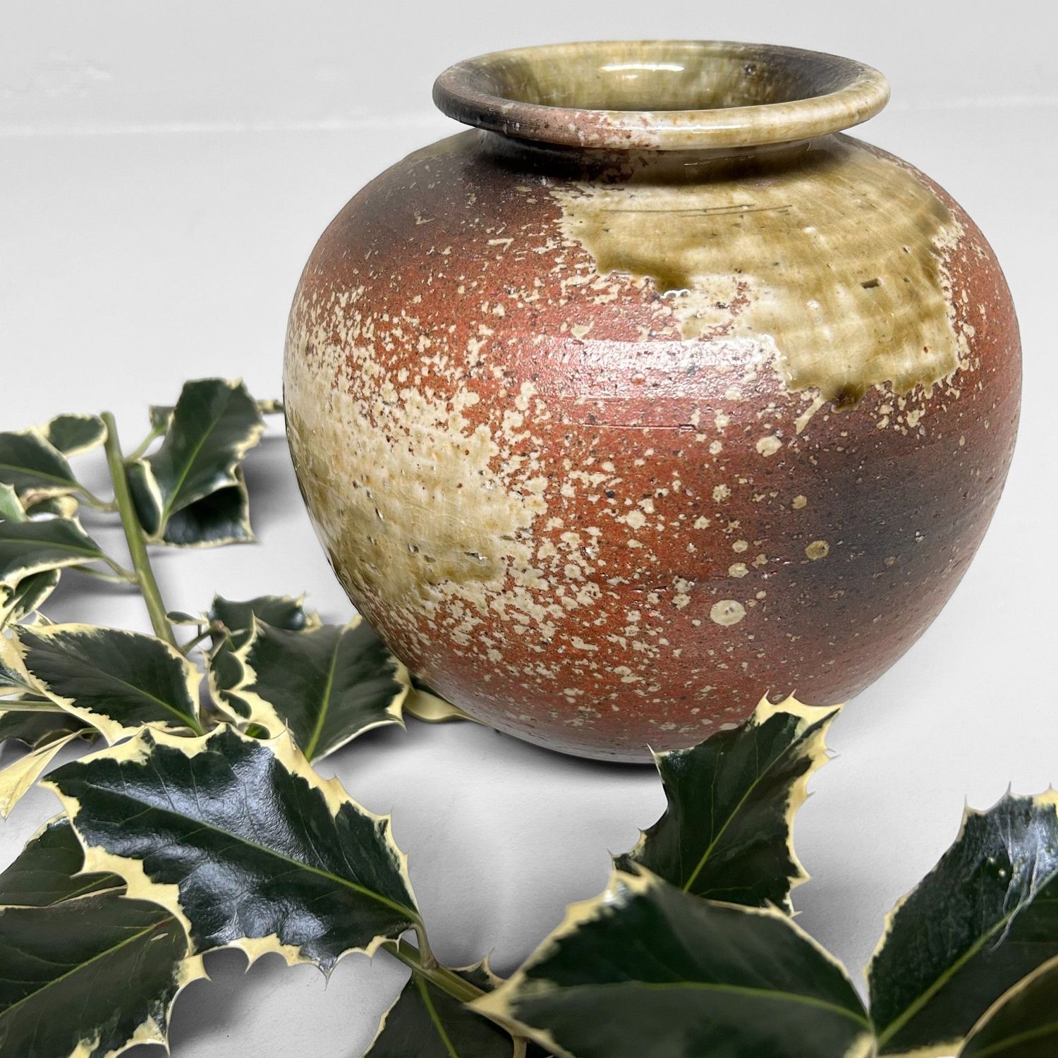 Vintage Shigaraki Ikebana Bloemenvaas, Japan.