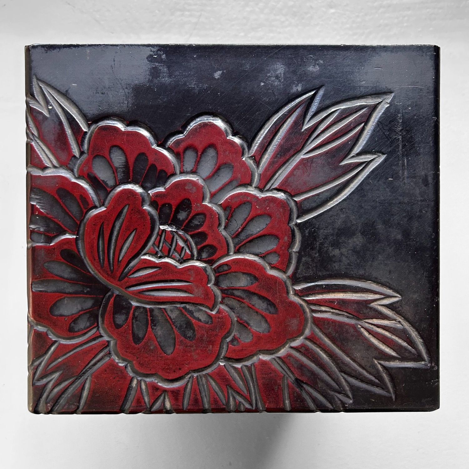 Vintage Kamakura-bori Haribako, Japanese Jewelry Cabinet, Shōwa Era, Japan.