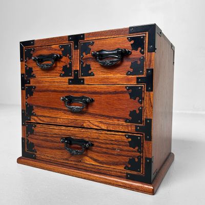 Small Wooden Vintage Drawer Cabinet, 1980s, Japan.