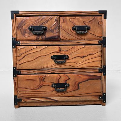 Yakusugi Wooden Jewelry Cabinet, Japan, Shōwa Period.