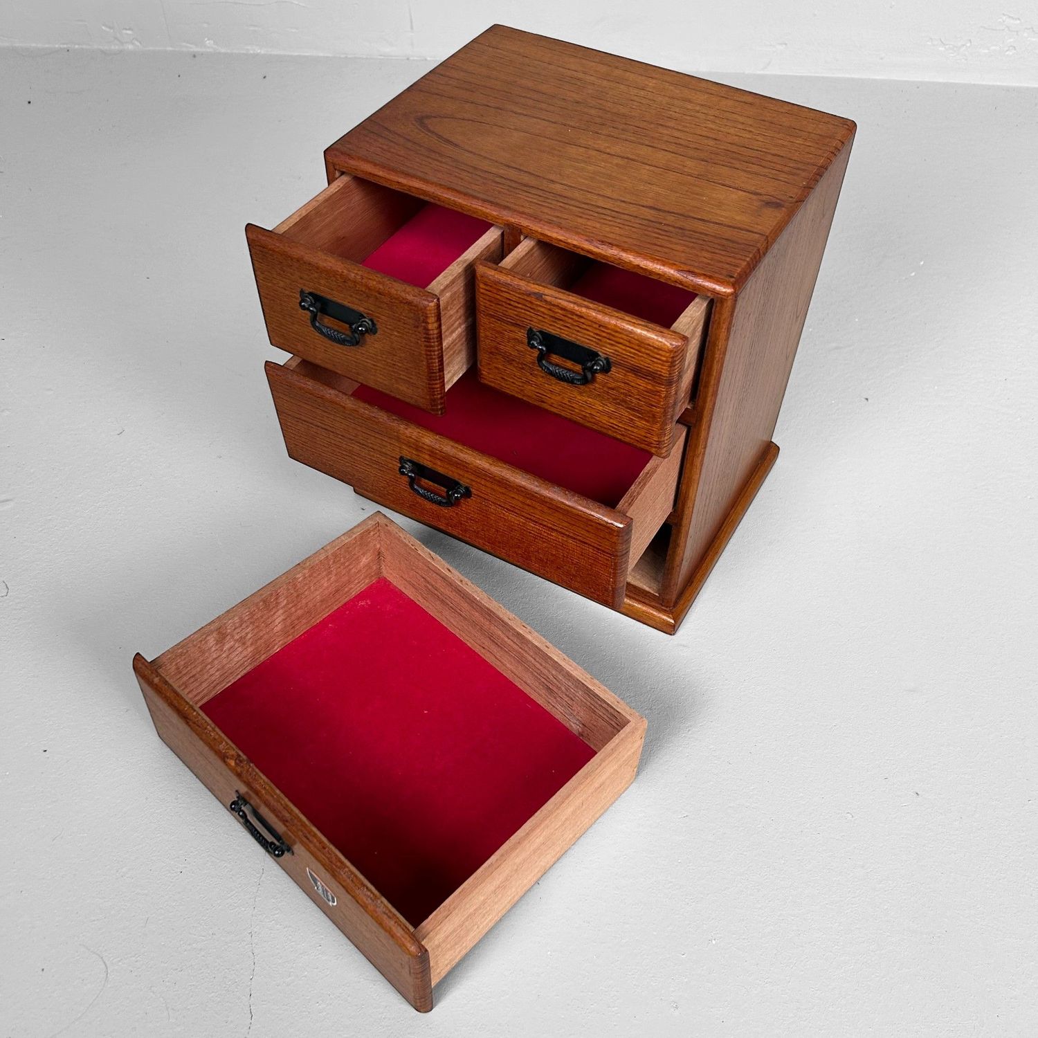 Vintage Wooden Jewelry Cabinet, Japan, 1970s.