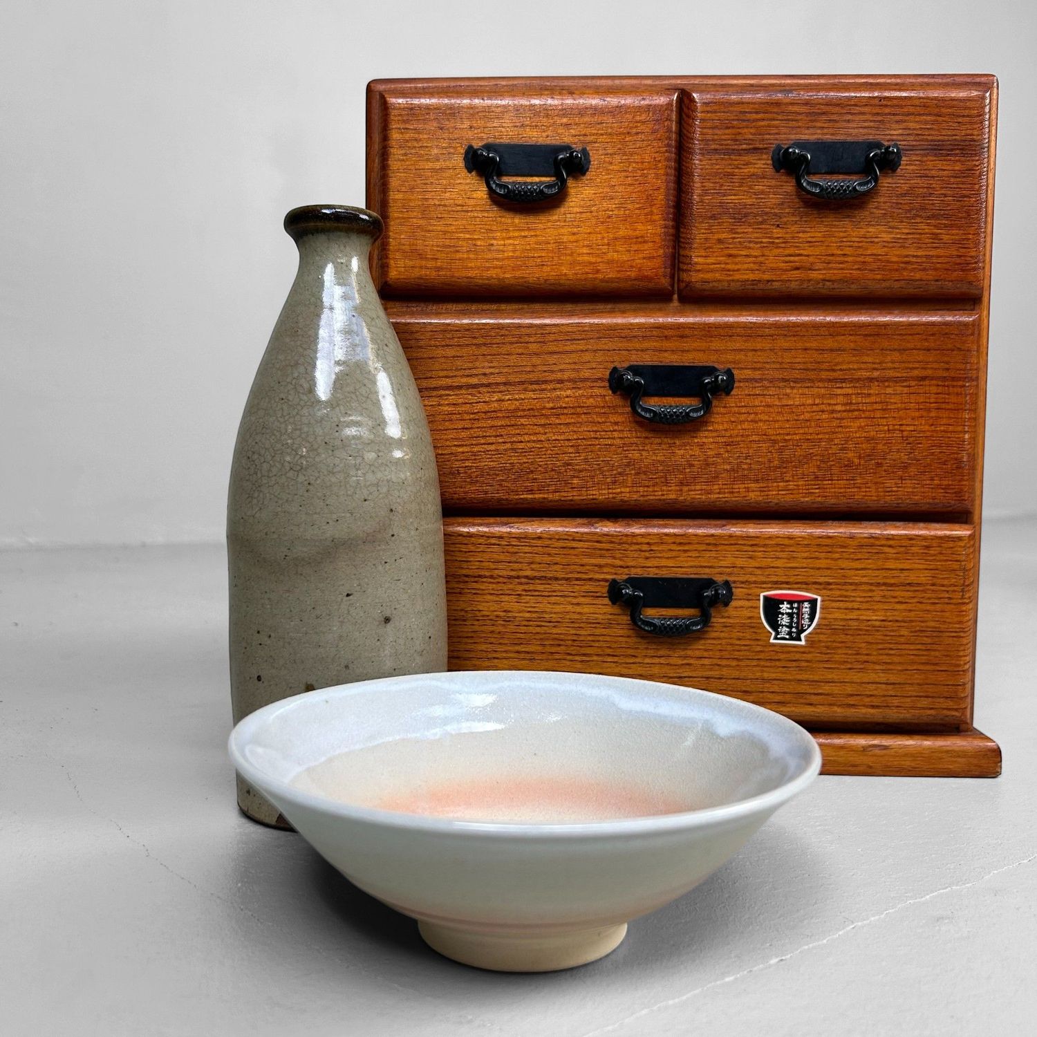 Vintage Wooden Jewelry Cabinet, Japan, 1970s.